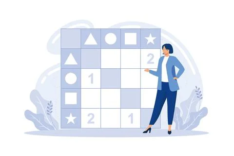 DSM Design structure matrix. Management of complex systems and projects. Op.. Stock Illustration