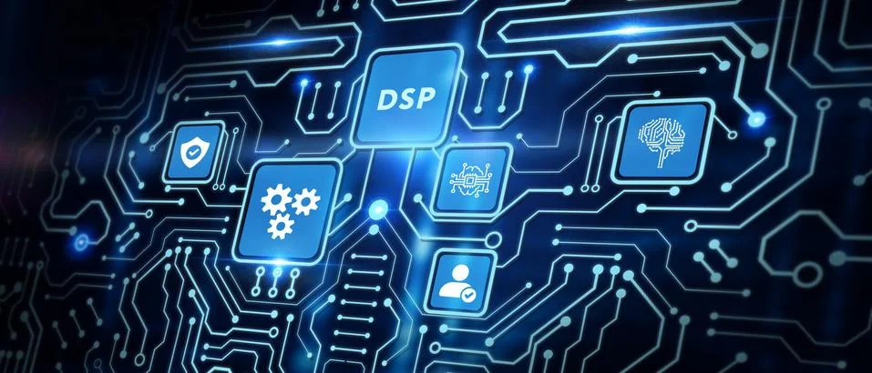 DSP - Demand Side Platform. Business, Technology, Internet and network concep 库存插图