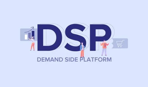DSP demand side platform. Innovative infrastructure for effective internet offer Stock Illustration