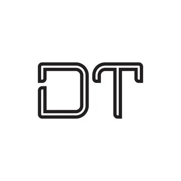 Dt initial letter vector logo icon Illustrazione stock