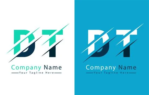 DT Letter Logo Design Template. Vector Logo Illustration Stock Illustration