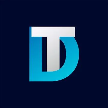DT Letter logo design vector template. Illustrazione stock