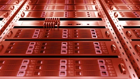 Dta servers while working. Perfect technology background. Loopable. Stock Footage 79071055