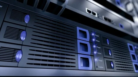Dta servers while working. Perfect technology background. Loopable. Stock Footage 79071141