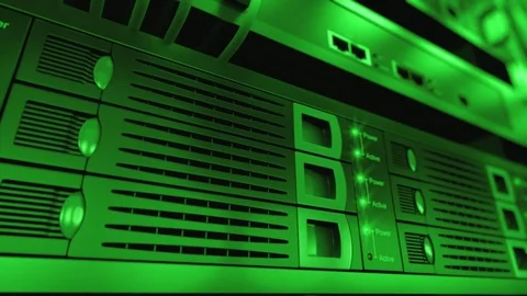 Dta servers while working. Perfect technology background. Loopable. Stock Footage 80630876
