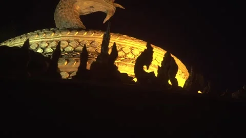 Dtagon statue Stock Footage 136914414