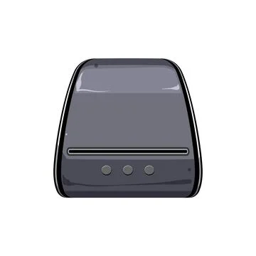 Dtg label printer cartoon vector illustration Stock Illustration