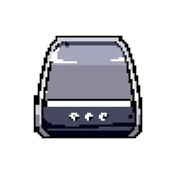 Dtg label printer game pixel art vector illustration Stock Illustration