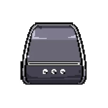 Dtg label printer pixel art vector illustration Stock Illustration