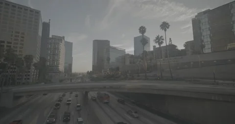DTLA 110 Freeway Stock Footage 204094555