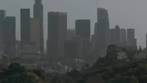DTLA 20240724 drone-dolly-freeway-downtown-city 20240724174852 0003 Stock Footage 325701006