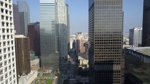 DTLA Close up Aerial 스톡 동영상 76205026
