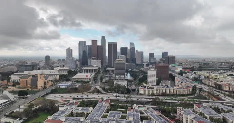 DTLA Cloudy Day Stock Footage 263904119
