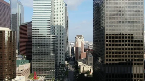 DTLA Drone Stock Footage 111291332