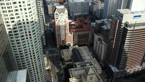 DTLA Drone Stock Footage 111291530