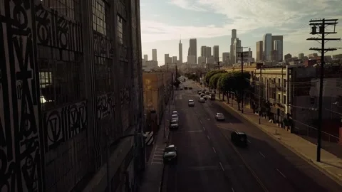 DTLA during covid-19 Stock Footage
