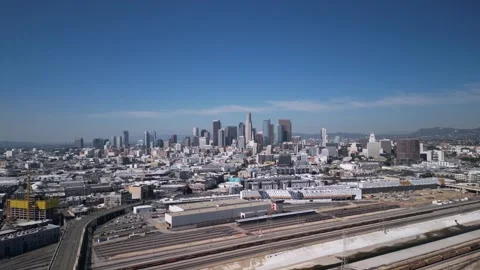 DTLA Skyline Daytime Stock Footage 242040784