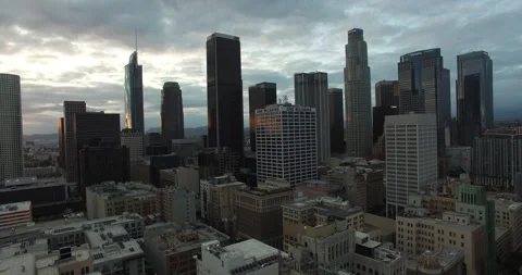 DTLA Skyline Stock Footage 132154753