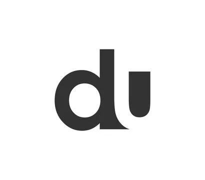DU creative geometric initial based modern and minimal logo. Letter d u tre.. Stock Illustration