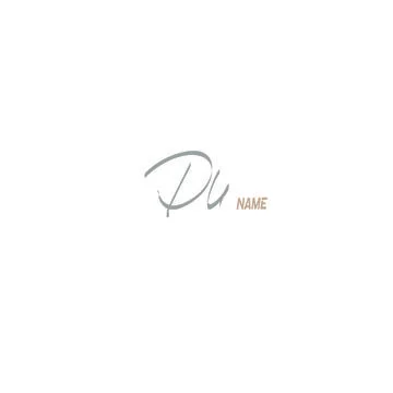 Du handwritten logo for identity Stock Illustration