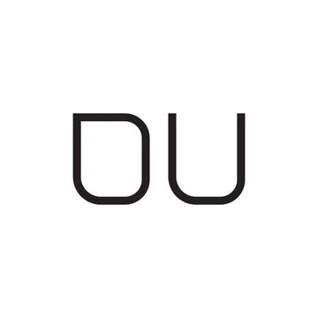 Du initial letter vector logo icon 스톡 일러스트