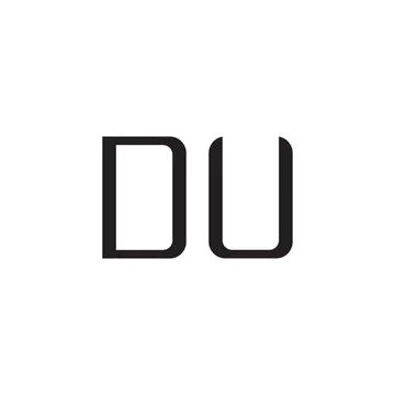 Du initial letter vector logo icon Ilustração Stock