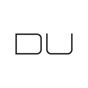 Du initial letter vector logo icon Stock Illustration