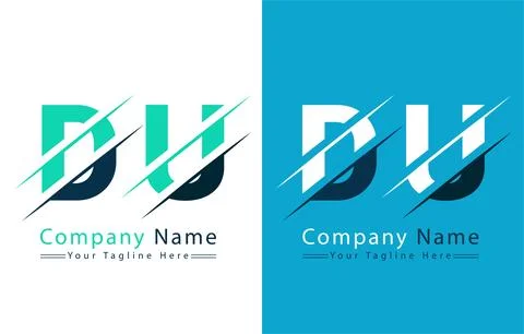 DU Letter Logo Vector Design Template Elements Stock Illustration