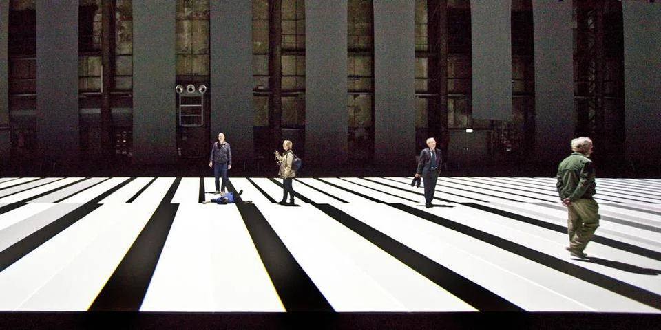DU LP-Nord test pattern 02.tif Menschen in der Audiovisuellen Installation... Stock Photos