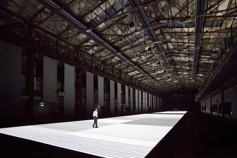 DU LP-Nord test pattern 01.tif Audiovisuelle Installation mit dem Titel te... Stock Photos