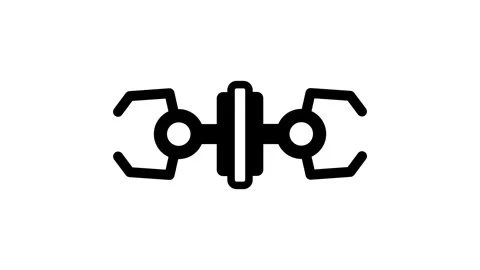 Dual Arm Gripper Icon Stock Footage 340305914