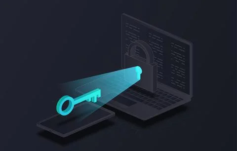 Dual authentication concept Stock Illustration