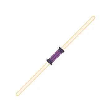 Dual blade futuristic weapon vector illustration Stock Illustration