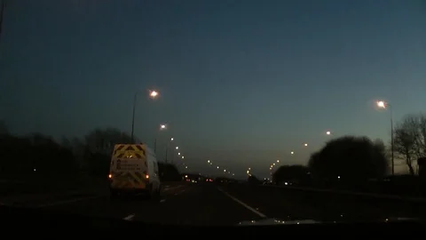 Dual Carriageway at Dusk 動画素材 104311683