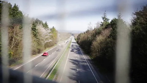 Dual carriageway tracking shot 動画素材 75070619