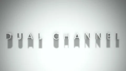 Dual channel 3D title animation white text on a white background Stock Footage 299369460