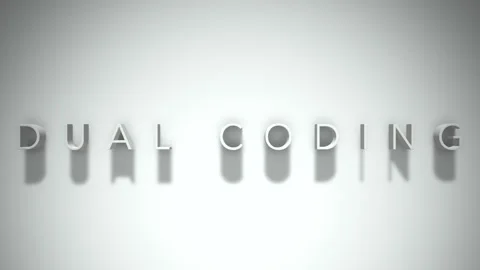 Dual coding 3D title animation with shadows on a white background Stock-Footage 297070285