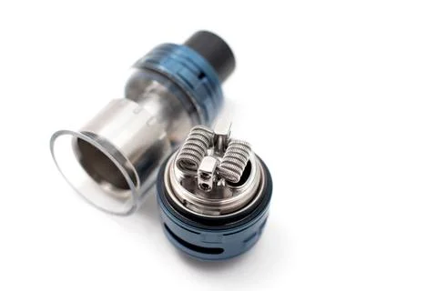 Dual coils inside a vaping device Foto stock