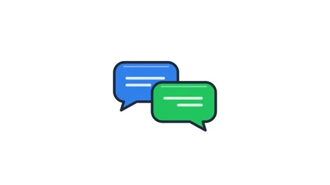 Dual Conversation Bubbles Stock Footage 344355151
