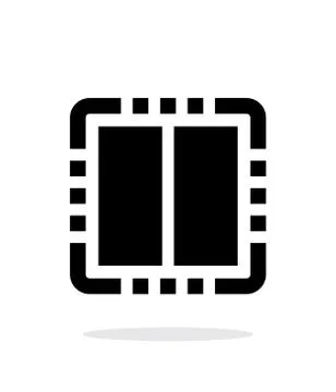 Dual Core CPU simple icon on white background Stock Illustration