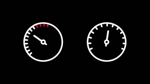 Dual Dashboard Dials Stock Footage 334237928