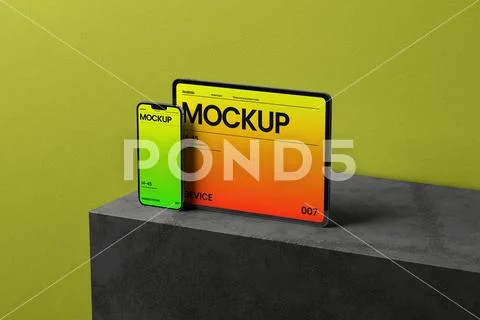 Dual Device Screen Mockup PSD 템플릿