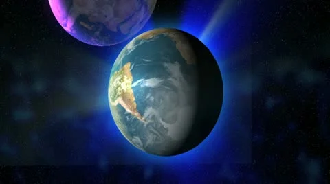 Dual Earth Video stock 11412485