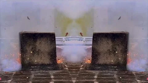 Dual effect of wala cracker getting exploded Video stock 274657460