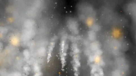 Dual explosion night Stock Footage 41878114