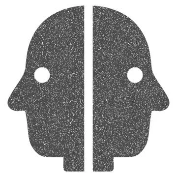 Dual Face Grainy Texture Icon Stock Illustration