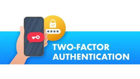 Dual Factor Authentication concept based isometric design, laptop with login Stock Illustration