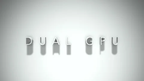 Dual gpu 3D title animation with shadows on a white background Stock Footage 297017131