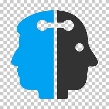 Dual Head Connection Vector Icon Stock Illustration