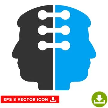 Dual Head Interface Vector Eps Icon Stock Illustration